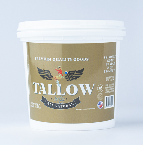 Lady May Tallow Bulk Grass-Fed Beef Tallow for Soap, Skincare & Candles | 2,8,16 lbs | Maker-Proven Quality in 2lb - Beef Tallow photo