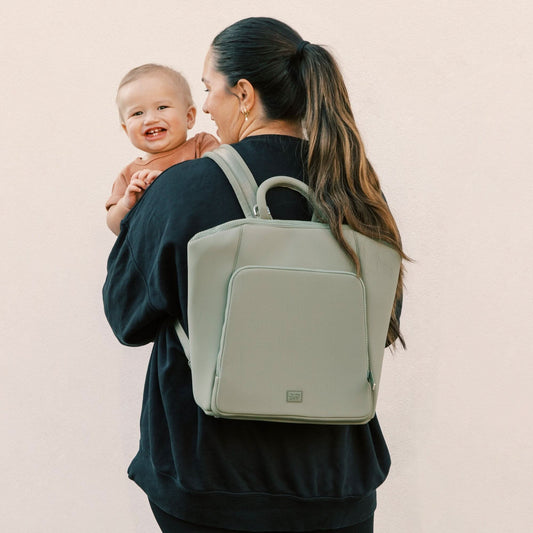 Freshly Picked Sage Seoul Diaper Bag II in - Seoul Backpack photo