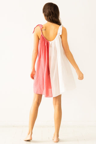 Sheer Tie Strap Babydoll in Silk Cotton Blend in - BABY DOLL photo