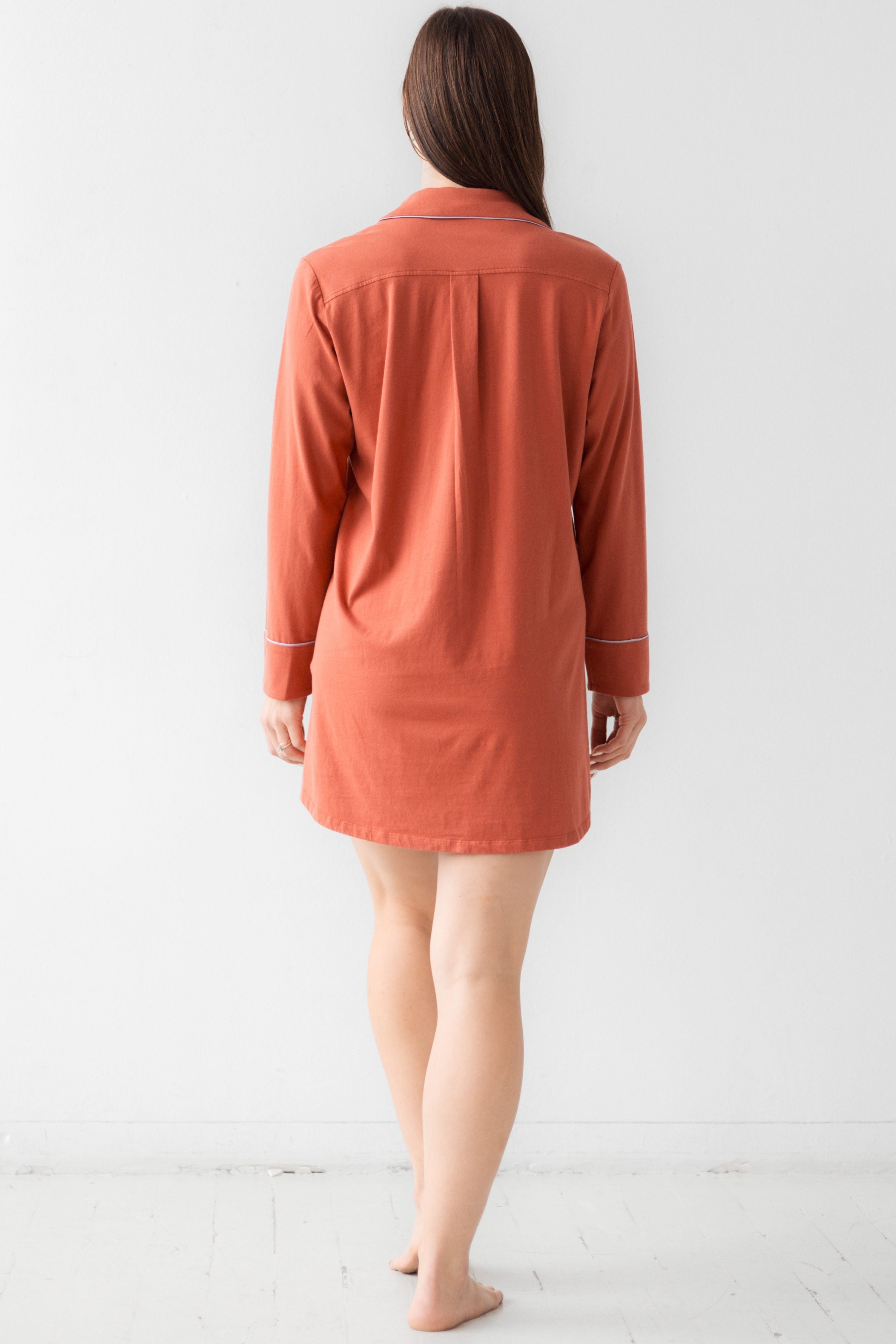 Classic Luxury Sleep Shirt in Brushed Pima Cotton in - NIGHTSHIRTS photo