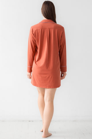 Classic Luxury Sleep Shirt in Brushed Pima Cotton in - NIGHTSHIRTS photo