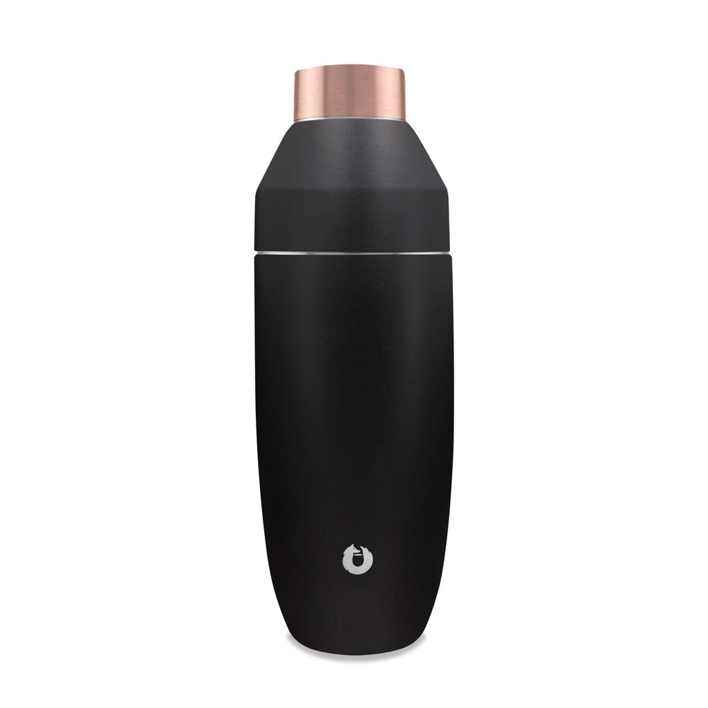 Snowfox Stainless Steel Cocktail Shaker, Black in Black - Cocktail shaker photo