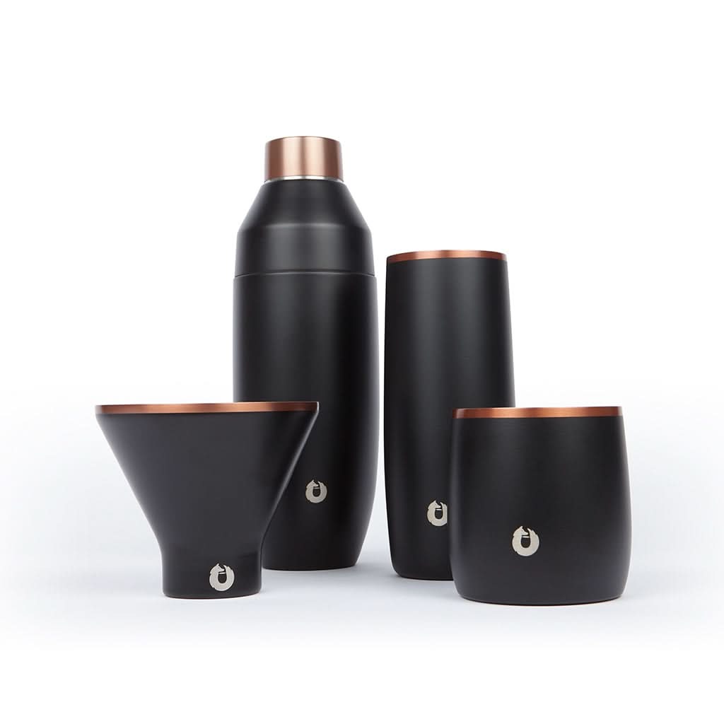 Stainless Steel Rocks Glass, Set of 2 - Black in - Drinkware photo
