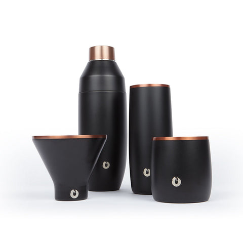 Snowfox Stainless Steel Cocktail Shaker, Black in - Cocktail shaker photo