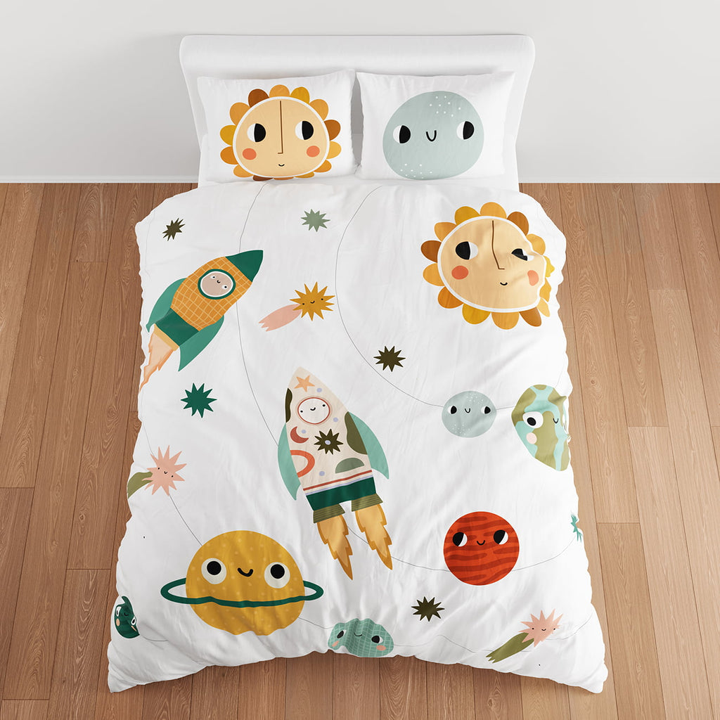 Space Explorer Duvet & Pillowcase in - Big Kid Bedding photo