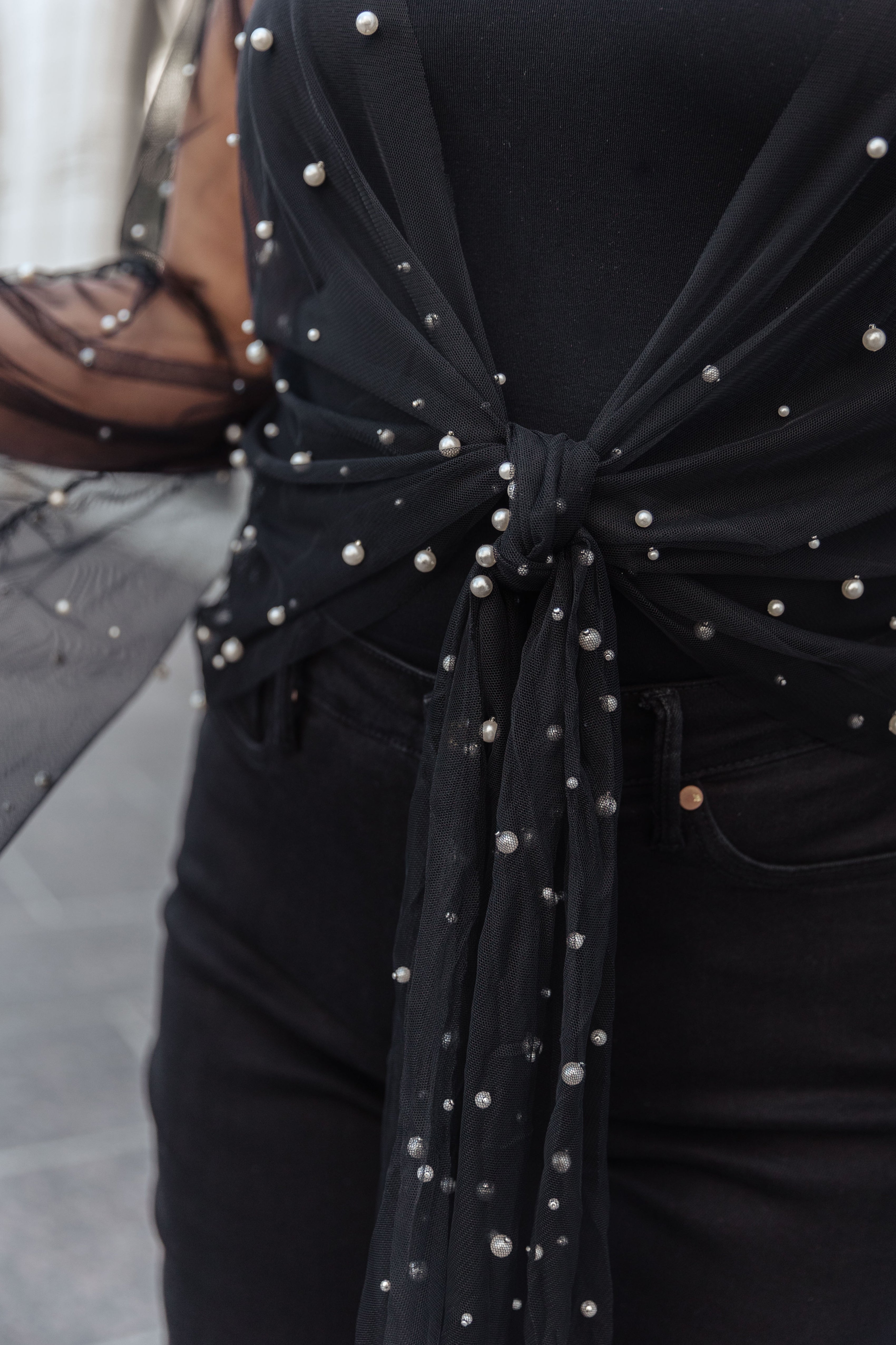 Sprinkle of Pearls Sheer Kimono in - Layers photo