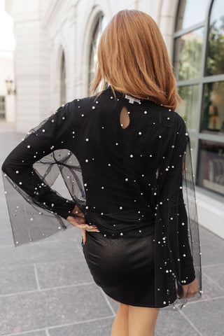 Sprinkle of Pearls Sheer Kimono in - Layers photo