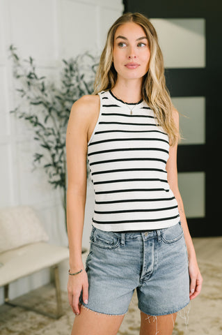 Start to Finished Ribbed Halter Tank in - Tops photo