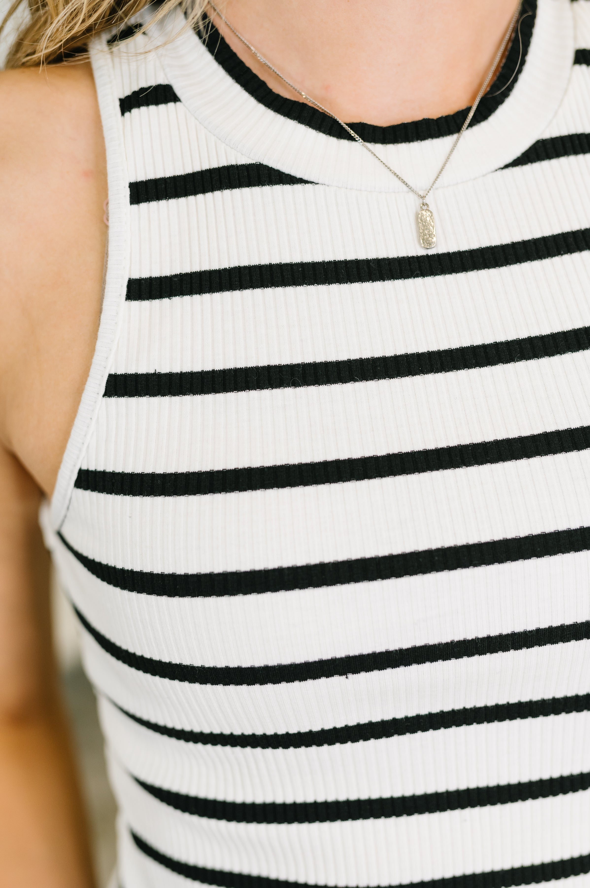 Start to Finished Ribbed Halter Tank in - Tops photo