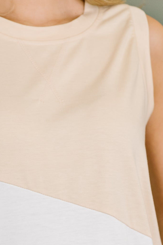Steady Increase Color Block Sleeveless Top in - Tops photo