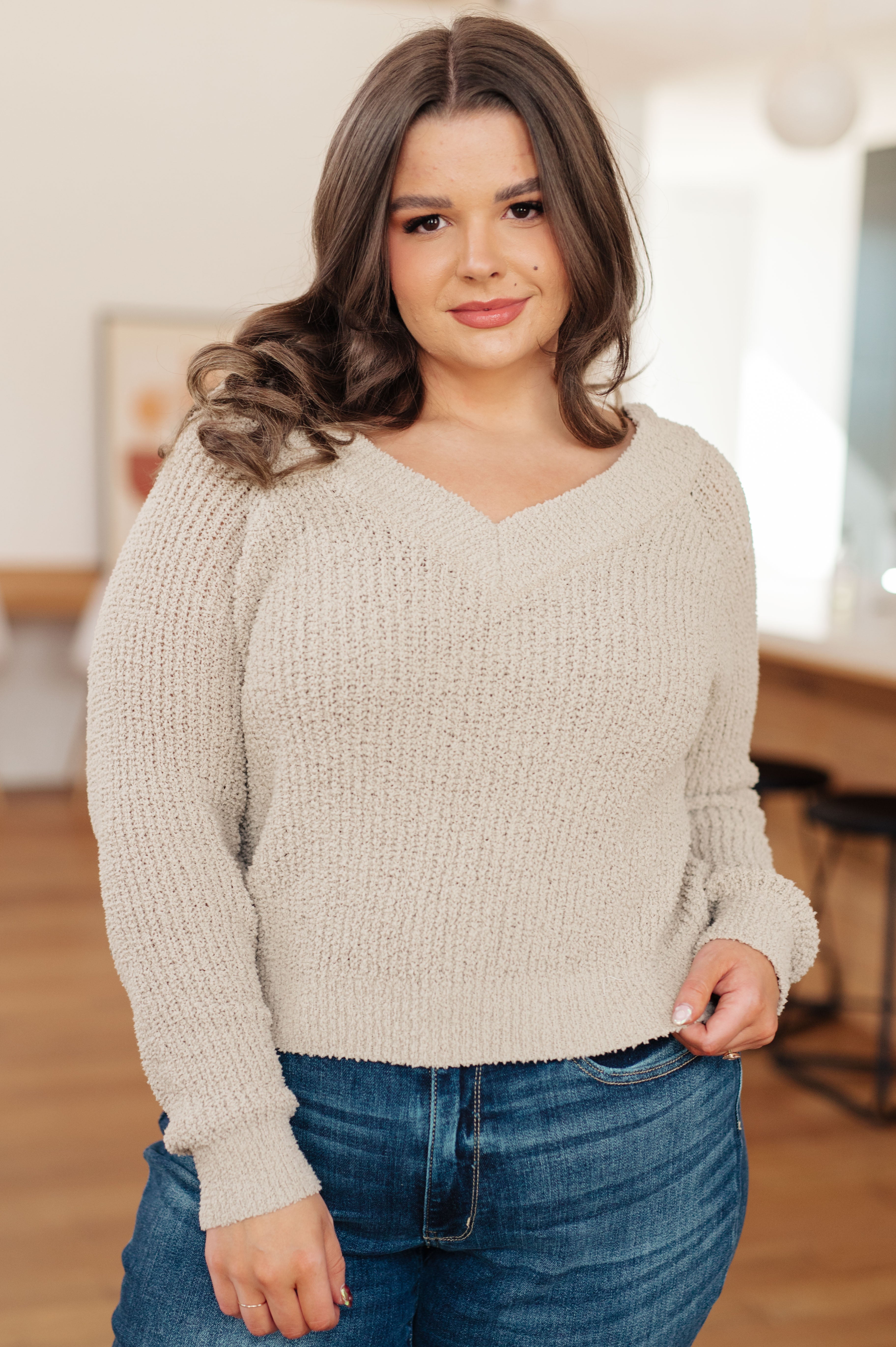 Stuck In The Moment V-Neck Sweater -