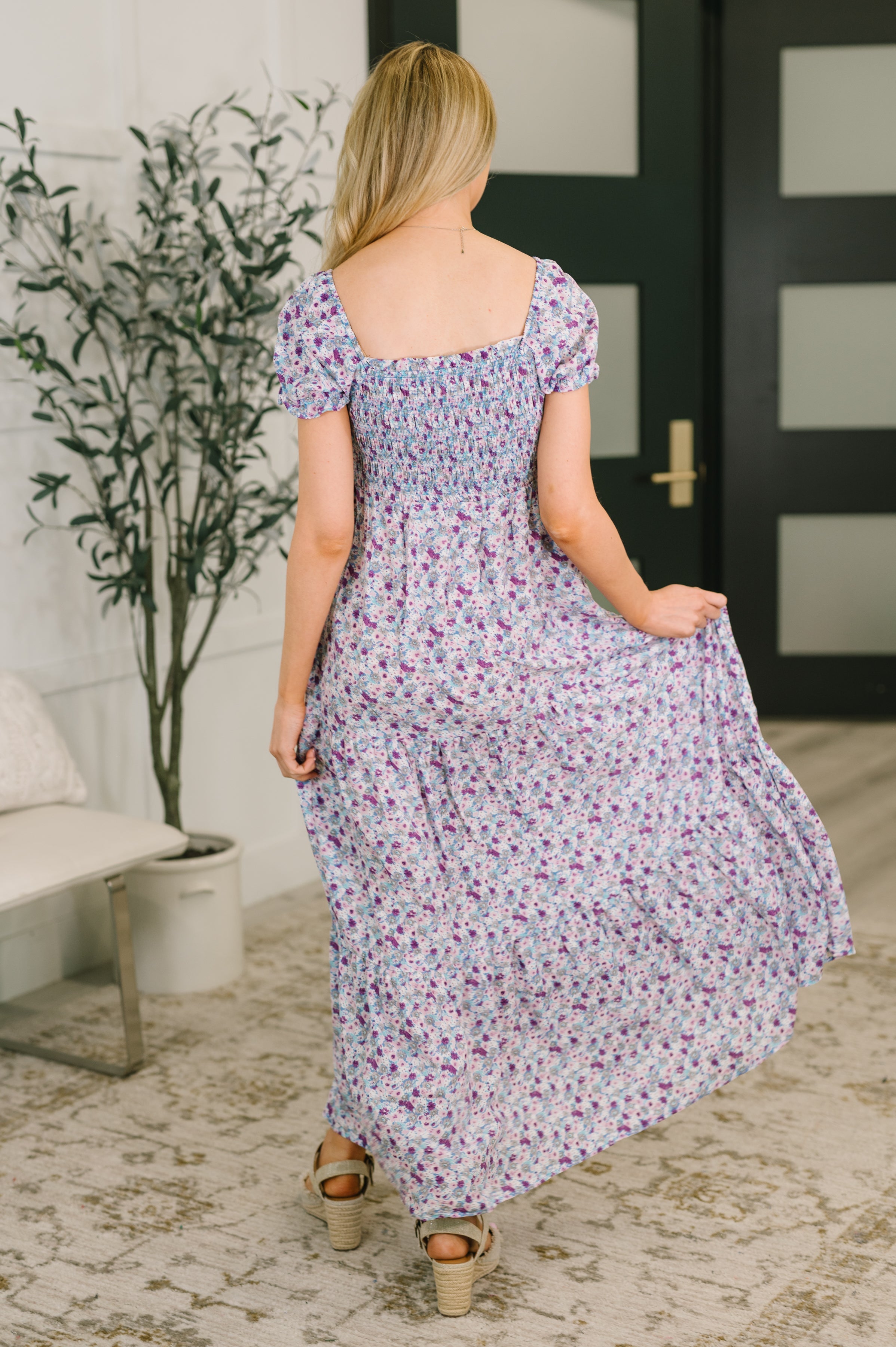Sugar Talking Tiered Dress in Floral Print in - Womens photo