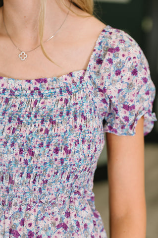 Sugar Talking Tiered Dress in Floral Print in - Womens photo