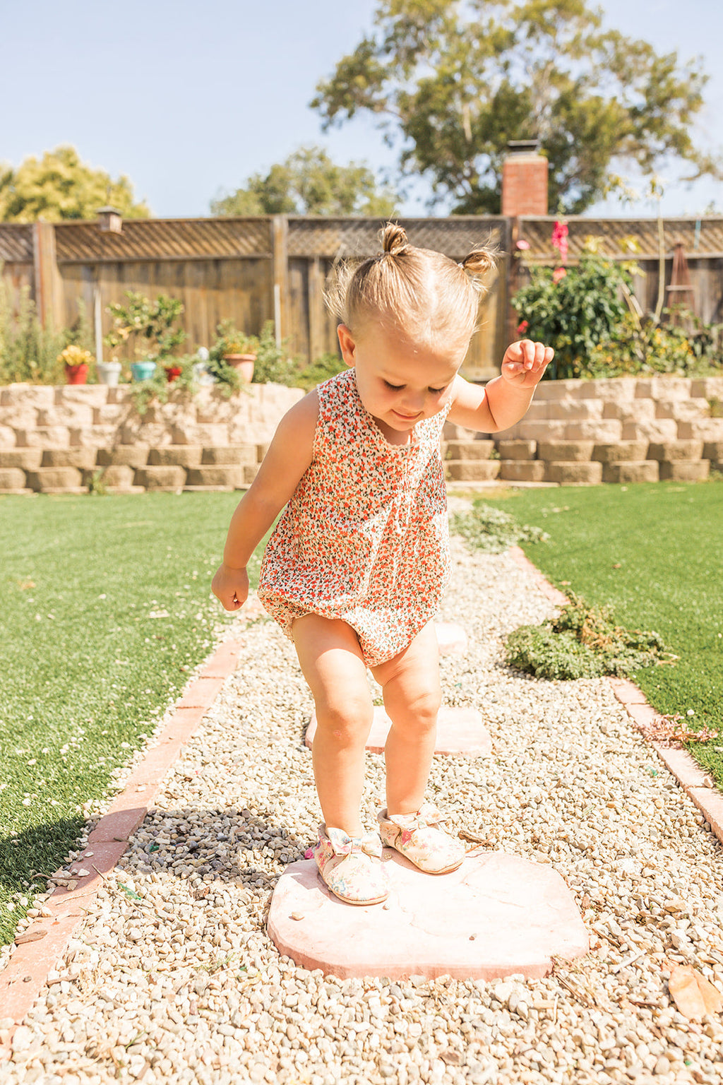 Floral Bow Moccasins in - photo