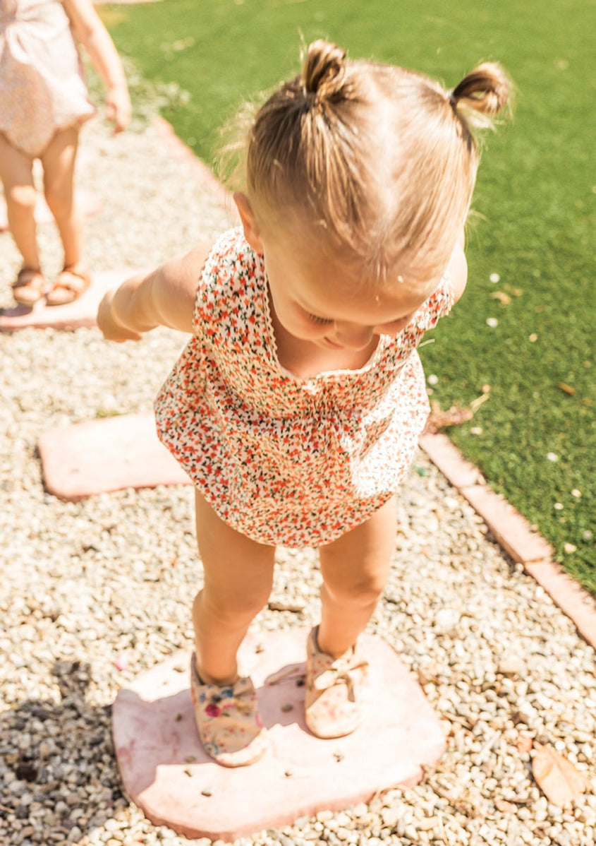 Floral Bow Moccasins in - photo