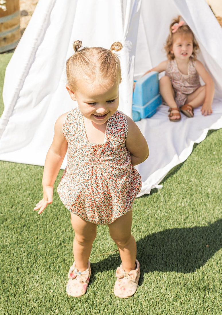 Floral Bow Moccasins in - photo