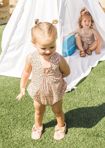 Floral Bow Moccasins in - photo