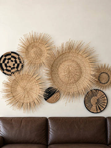 Handwoven Palm Sunburst Wall Hanging | Malawi