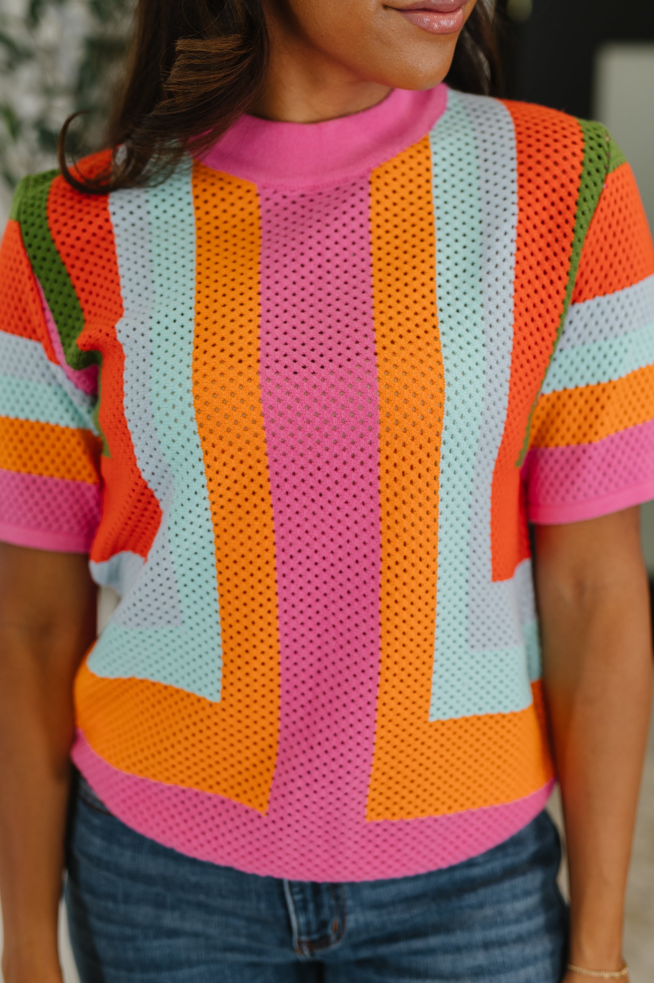 Sunset Stitch Knit Top in - Womens photo