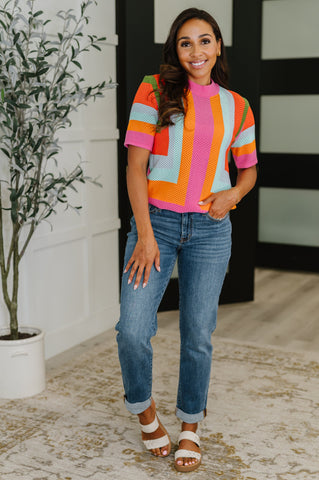 Sunset Stitch Knit Top in - Womens photo