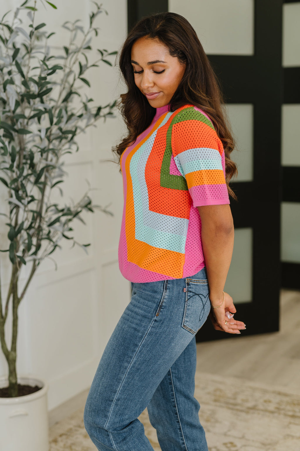 Sunset Stitch Knit Top in - Womens photo