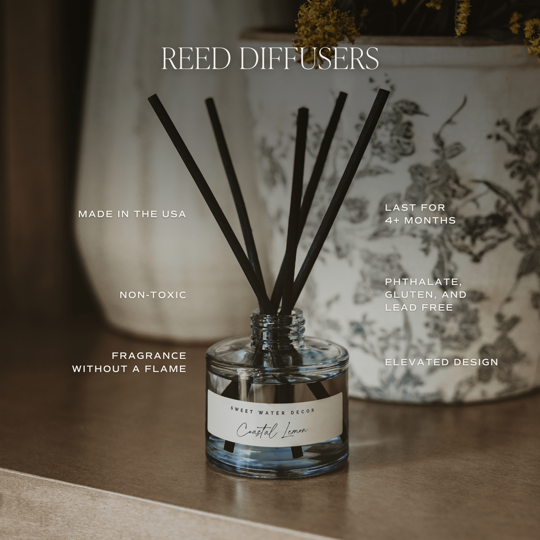 Spa Day Blue Tinted Glass Jar Reed Diffuser in - Reed Diffusers photo