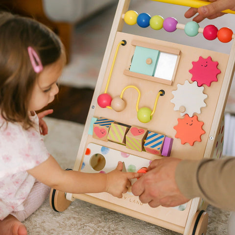 Tiny Land® Premium Natural Wooden Activity Walker in - baby walker photo