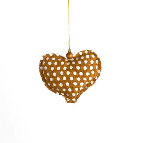 African Batik Ochre Christmas Ornaments – Set of 4