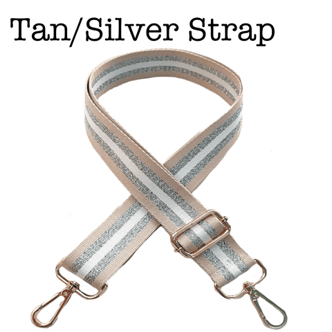 Bag Straps | 30 Styles in Tan Silver Stripe - Bags photo