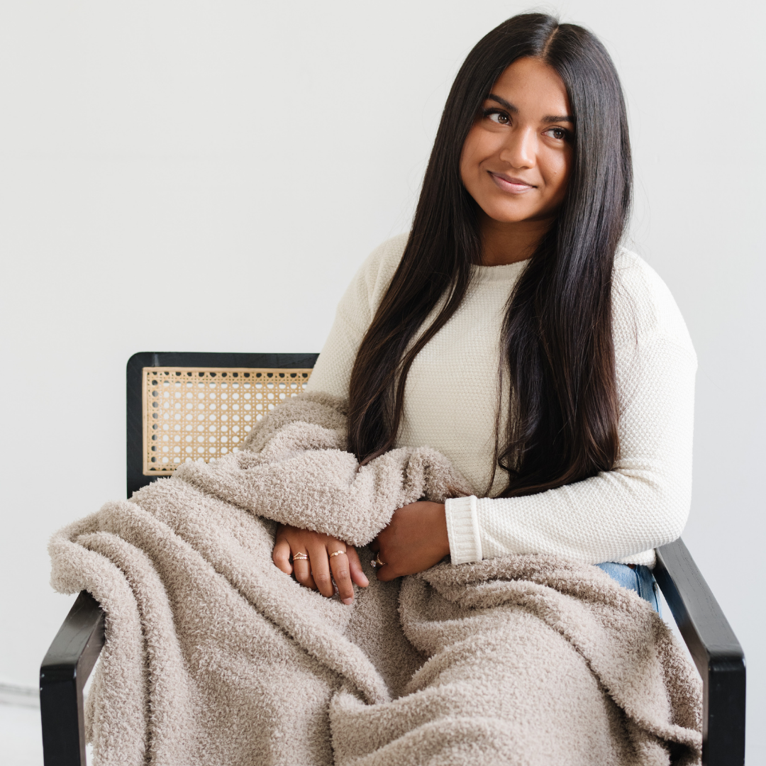 BAMBONI® THROW BLANKETS in Taupe - Throw Blanket photo