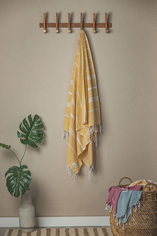 Perfect Classic Towel Collection – 40”x70” Lightweight Organic Turkish Cotton Towels in Yellow - Beach Towel photo
