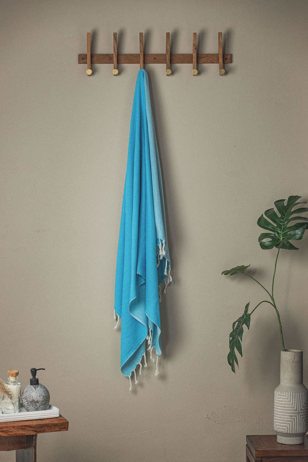 Waffle Weave Turkish Bath Towel – 40”x70” Organic Cotton, Soft & Absorbent - SwagglyLife Home & Fashion