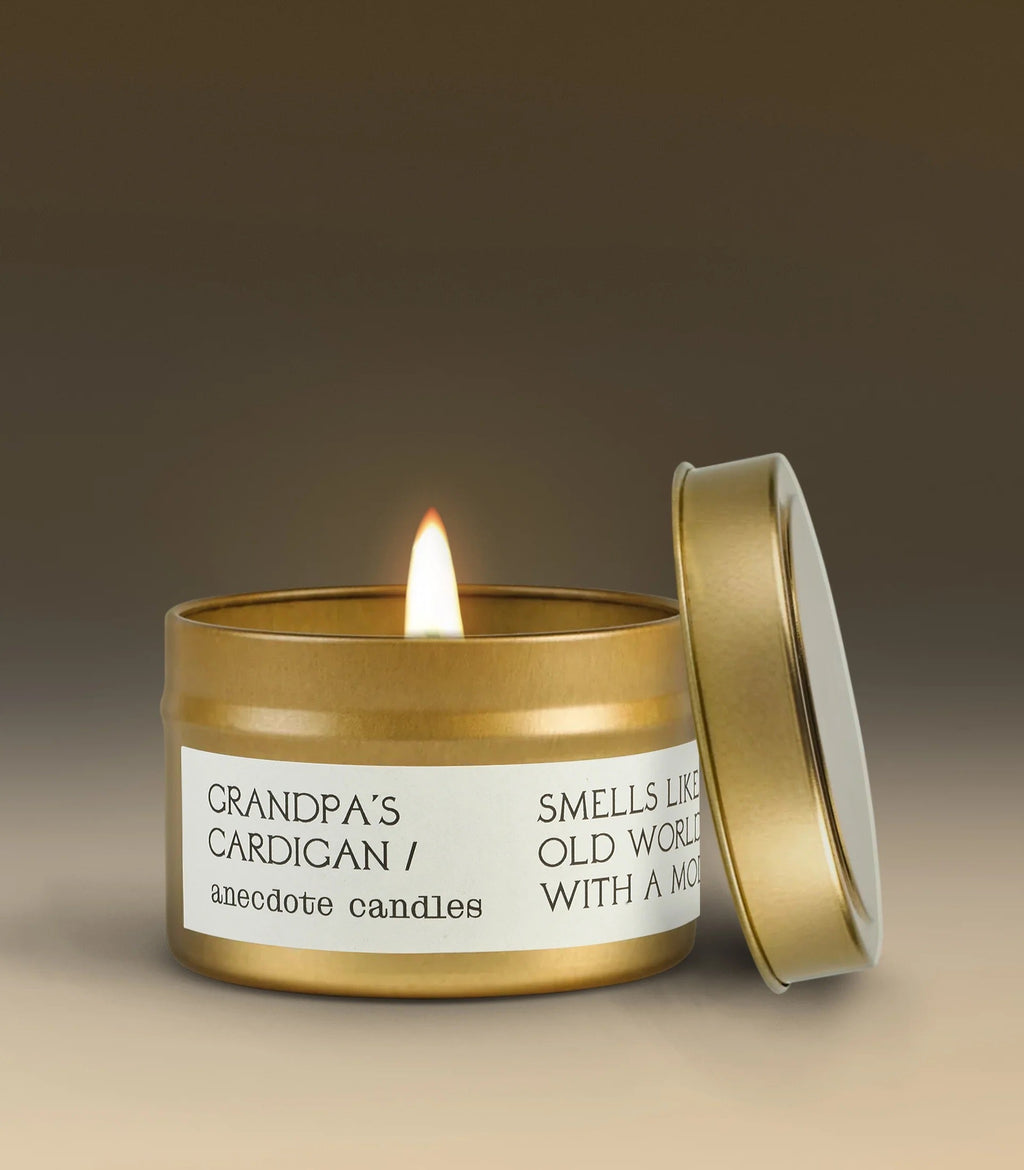Grandpa’s Cardigan in Travel Tin - candles photo
