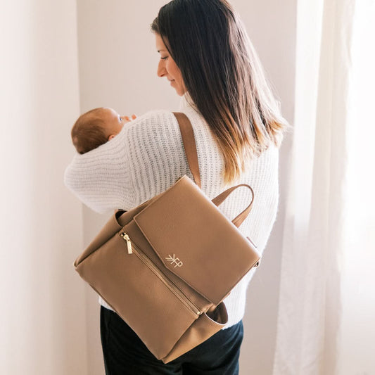 Freshly Picked Toffee Mini Classic Diaper Bag II in - Mini Classic Diaper Bag II photo
