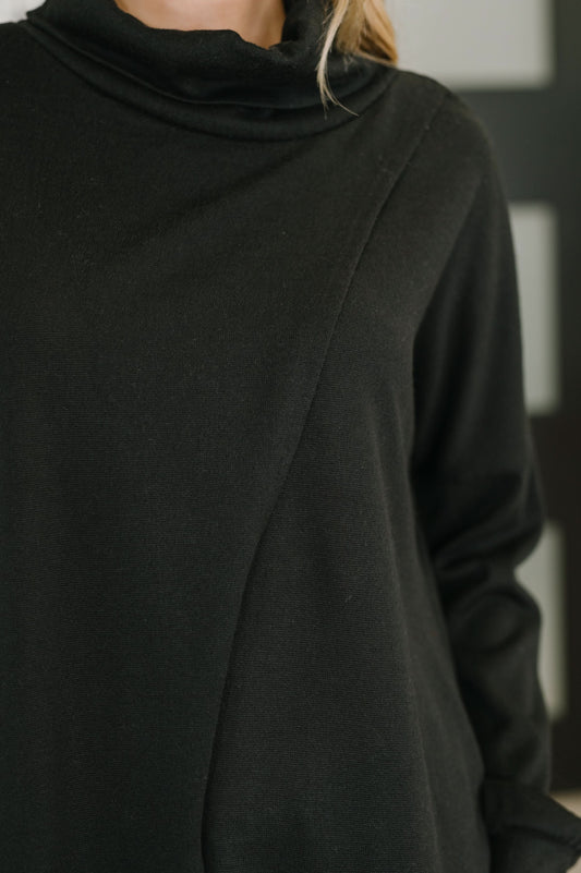 Travel City Scape Turtle Neck Tunic in Black in - Womens photo