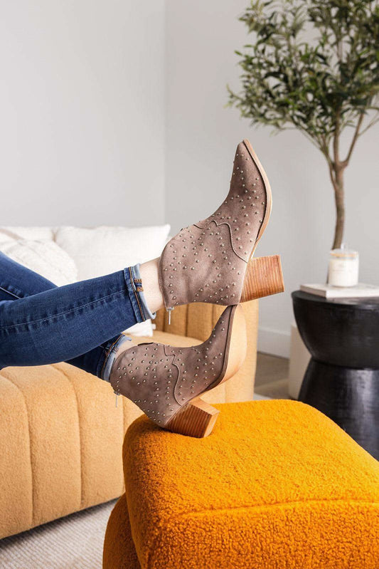 Twilight Studded Heeled Ankle Boot in Black in - Shoes photo