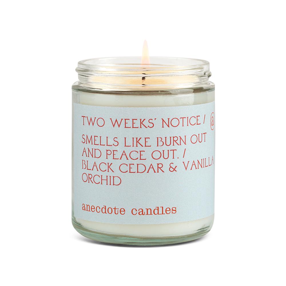 Anecdote Candles Two Weeks Notice in - candle photo