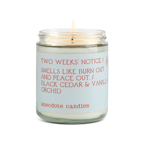 Anecdote Candles Two Weeks Notice in - candle photo