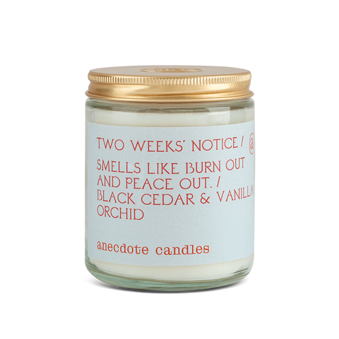 Anecdote Candles Two Weeks Notice in - candle photo