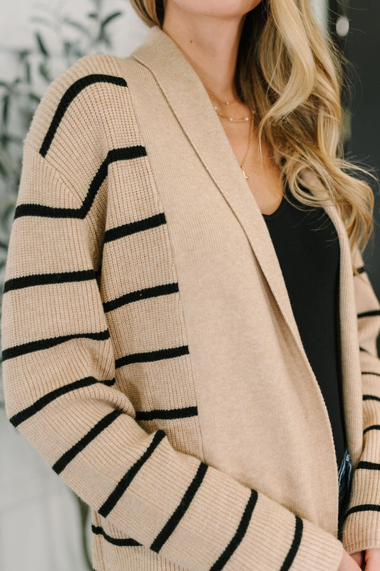 Under Wraps Striped Cardigan in - Womens photo