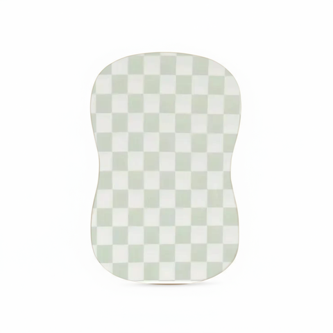 Leaf Green Checkered Baby Lounger Cover