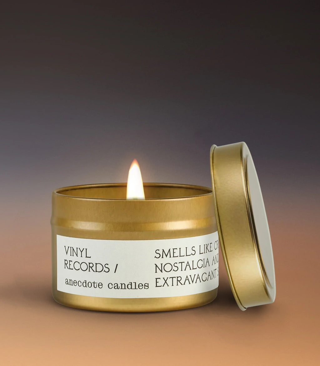 Vinyl Records in Travel Tin - candles photo