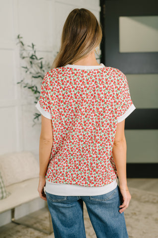 Vivid Memories Relaxed Top in Tomato Red -