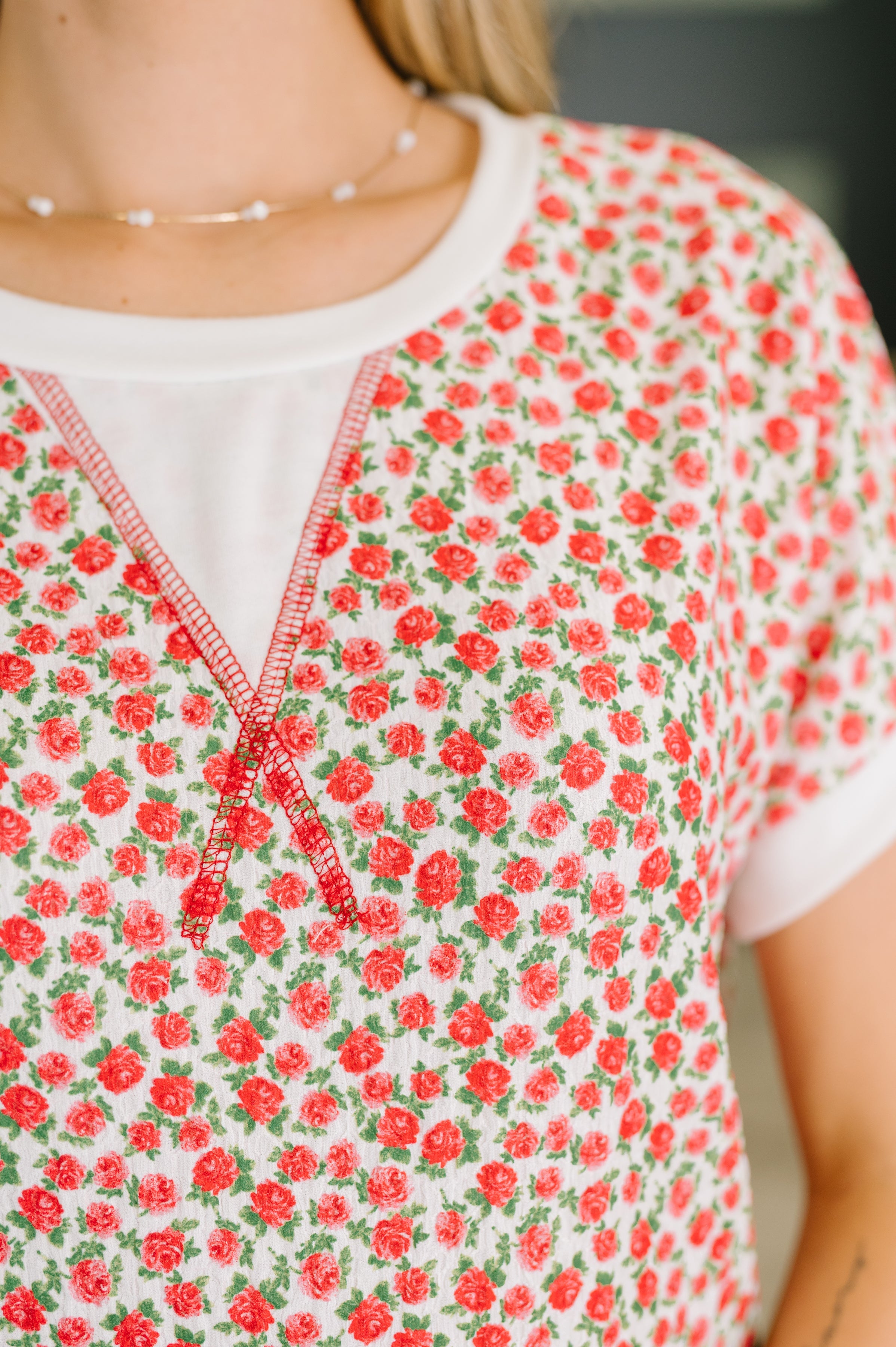 Vivid Memories Relaxed Top in Tomato Red -