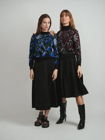 Floral Knit Sweater in - Ladies Pullover photo