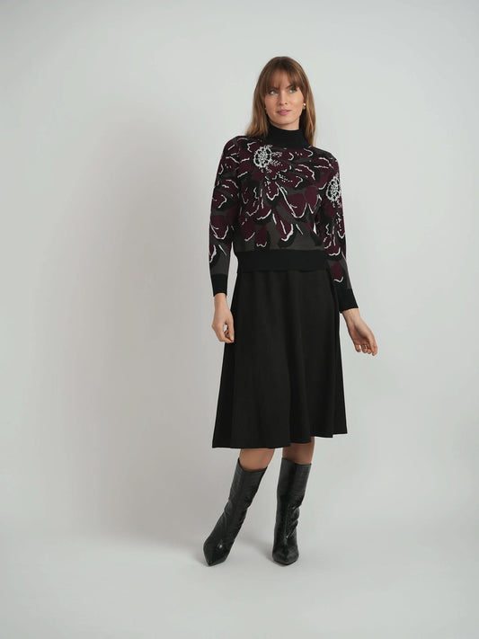 Floral Knit Sweater in - Ladies Pullover photo