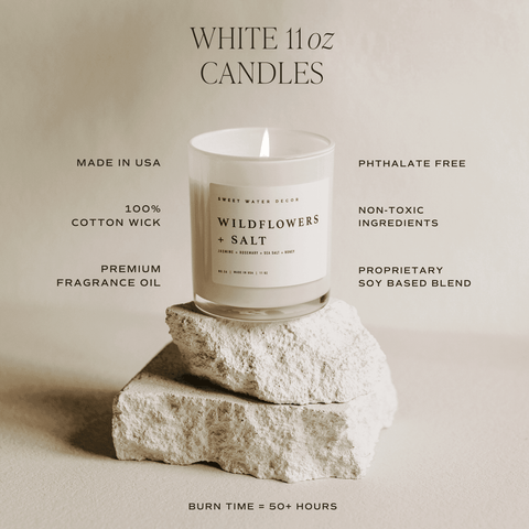 Coastal Lemon Soy Candle - White Jar - 11 oz