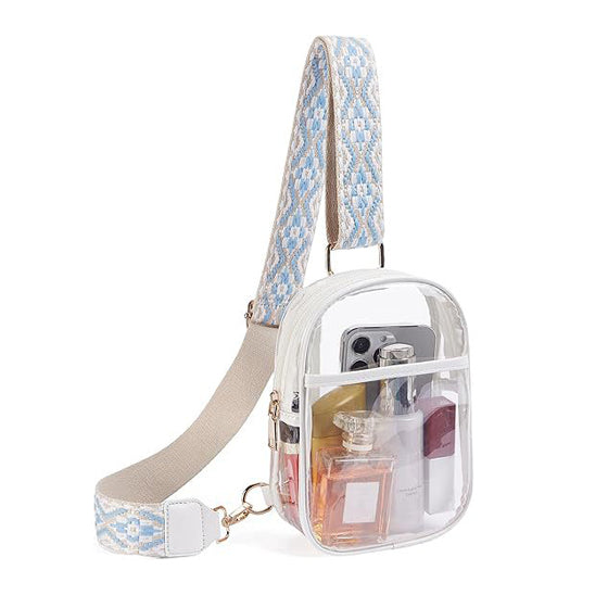 Noelle Clear Stadium Sling in White - photo