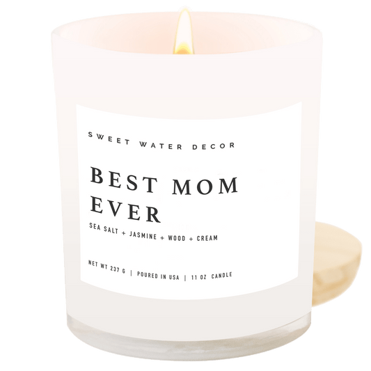 Best Mom Ever! Soy Candle - White Jar - 11 oz (Spa Day) in - Candles photo