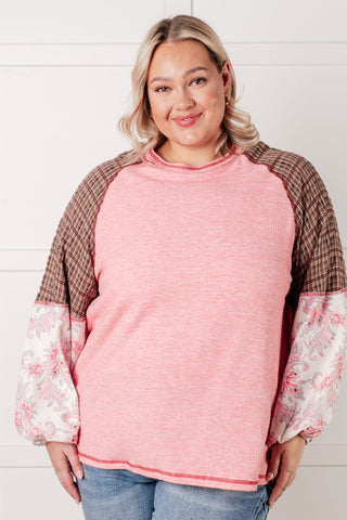 Walk for Miles Floral Color Block Top in - Tops photo